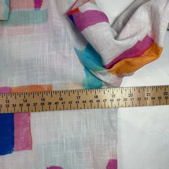 Parsley & Sage Multicolor Abstract Print Button Down Shirt 100% Cotton Small - Picture 6 of 9